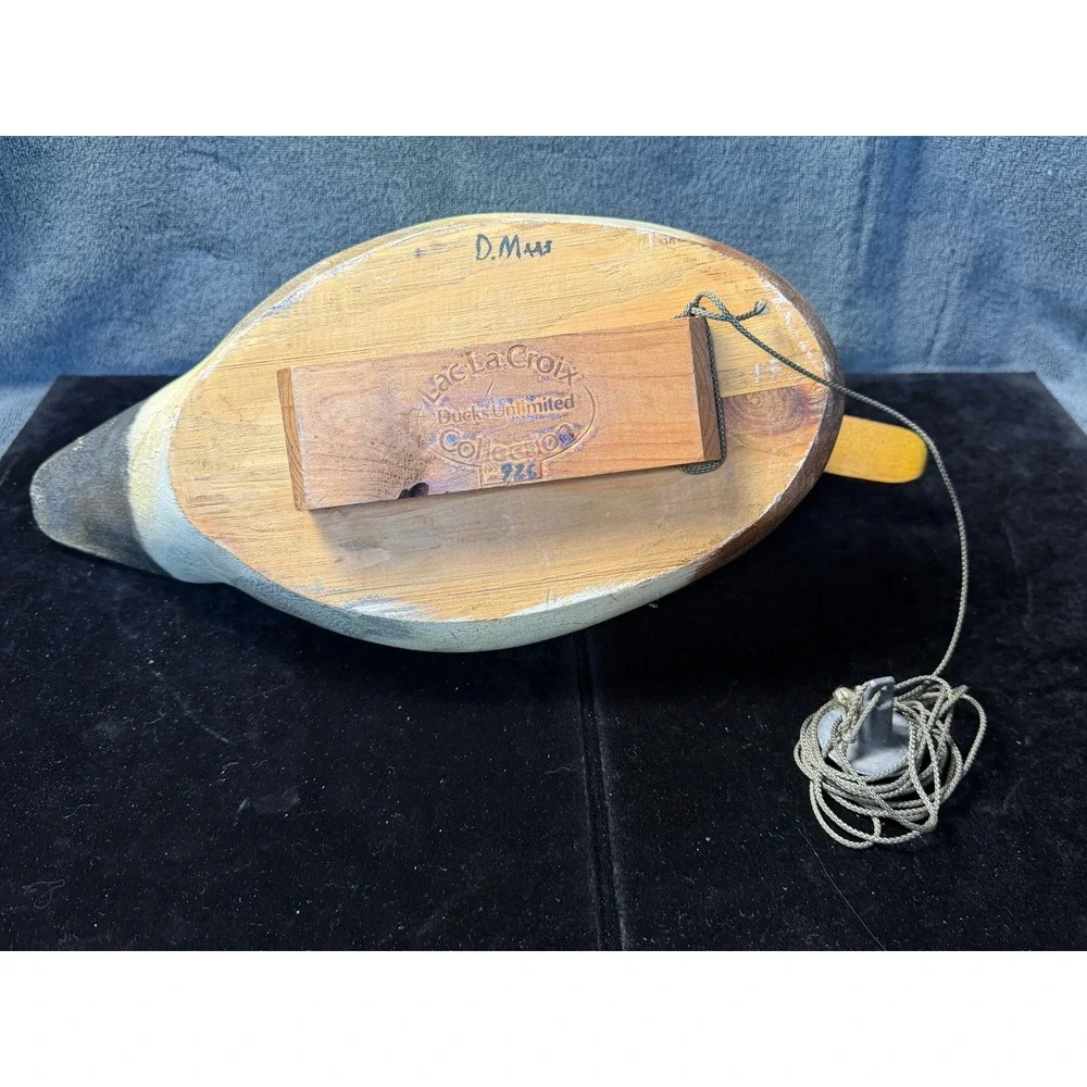 Ducks Unlimited Mallard Decoy With Anchor David Maas Signed Wood Duck 926